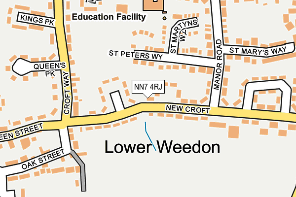 NN7 4RJ map - OS OpenMap – Local (Ordnance Survey)