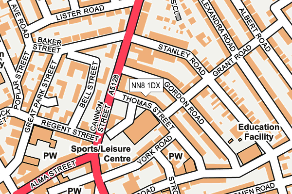 NN8 1DX map - OS OpenMap – Local (Ordnance Survey) NN8 1DX map - OS OpenMap – Local (Ordnance Survey)