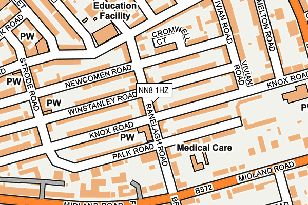 NN8 1HZ map - OS OpenMap – Local (Ordnance Survey) NN8 1HZ map - OS OpenMap – Local (Ordnance Survey)