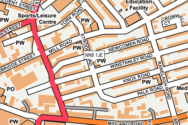 NN8 1JE map - OS OpenMap – Local (Ordnance Survey) NN8 1JE map - OS OpenMap – Local (Ordnance Survey)