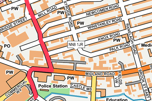 NN8 1JR map - OS OpenMap – Local (Ordnance Survey) NN8 1JR map - OS OpenMap – Local (Ordnance Survey)