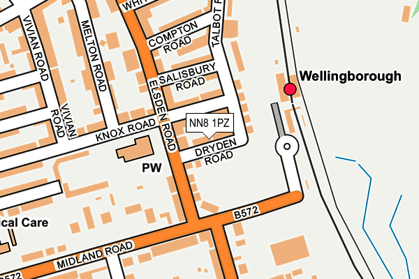 NN8 1PZ map - OS OpenMap – Local (Ordnance Survey)