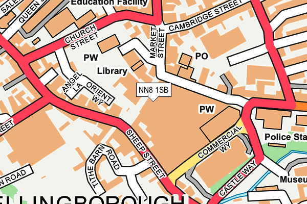 NN8 1SB map - OS OpenMap – Local (Ordnance Survey) NN8 1SB map - OS OpenMap – Local (Ordnance Survey)