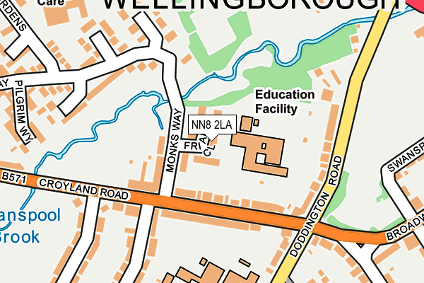 NN8 2LA map - OS OpenMap – Local (Ordnance Survey)