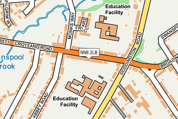 NN8 2LB map - OS OpenMap – Local (Ordnance Survey)