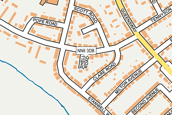 NN8 3DB map - OS OpenMap – Local (Ordnance Survey) NN8 3DB map - OS OpenMap – Local (Ordnance Survey)