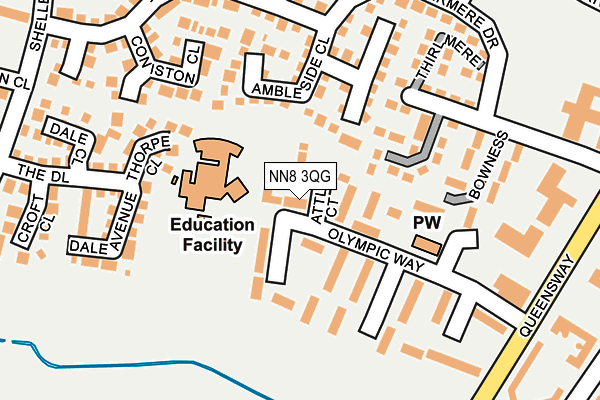 NN8 3QG map - OS OpenMap – Local (Ordnance Survey) NN8 3QG map - OS OpenMap – Local (Ordnance Survey)