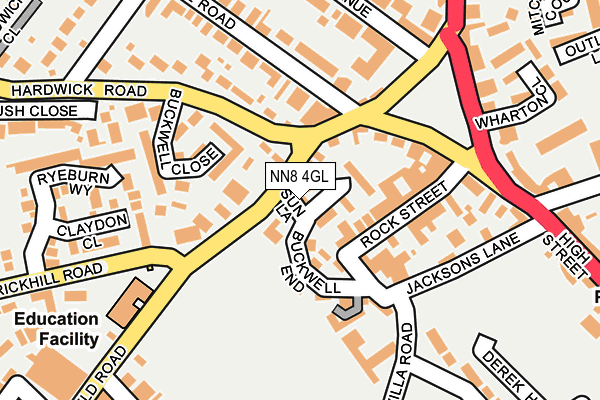 NN8 4GL map - OS OpenMap – Local (Ordnance Survey) NN8 4GL map - OS OpenMap – Local (Ordnance Survey)