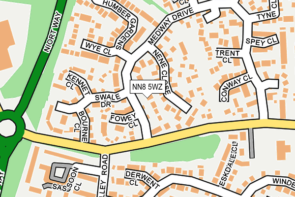 NN8 5WZ map - OS OpenMap – Local (Ordnance Survey) NN8 5WZ map - OS OpenMap – Local (Ordnance Survey)