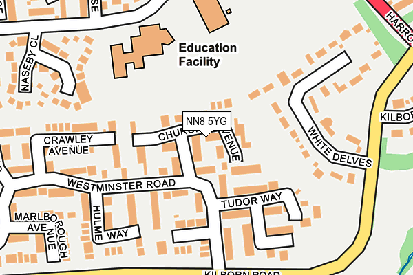NN8 5YG map - OS OpenMap – Local (Ordnance Survey) NN8 5YG map - OS OpenMap – Local (Ordnance Survey)