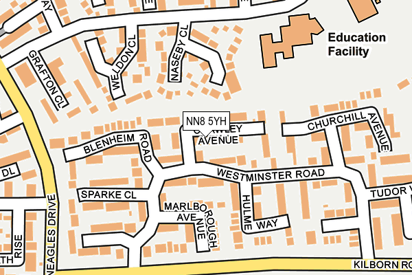 NN8 5YH map - OS OpenMap – Local (Ordnance Survey) NN8 5YH map - OS OpenMap – Local (Ordnance Survey)