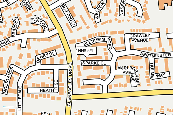 NN8 5YL map - OS OpenMap – Local (Ordnance Survey) NN8 5YL map - OS OpenMap – Local (Ordnance Survey)