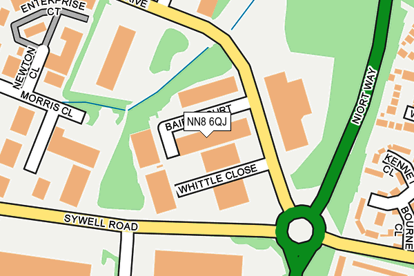 NN8 6QJ map - OS OpenMap – Local (Ordnance Survey)