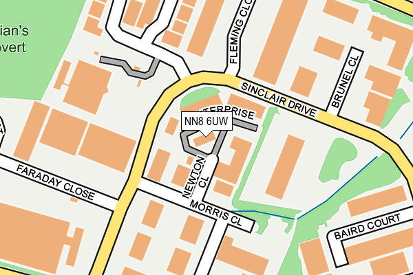 NN8 6UW map - OS OpenMap – Local (Ordnance Survey)