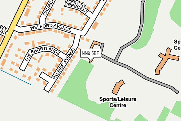 NN9 5BF map - OS OpenMap – Local (Ordnance Survey) NN9 5BF map - OS OpenMap – Local (Ordnance Survey)