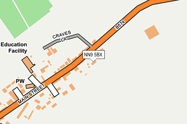 NN9 5BX map - OS OpenMap – Local (Ordnance Survey) NN9 5BX map - OS OpenMap – Local (Ordnance Survey)