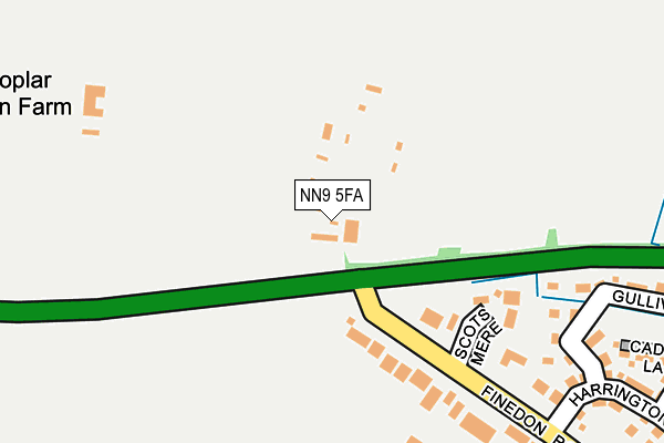 NN9 5FA map - OS OpenMap – Local (Ordnance Survey) NN9 5FA map - OS OpenMap – Local (Ordnance Survey)