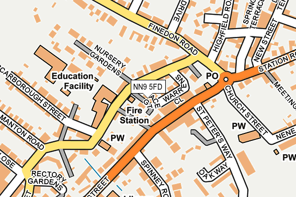 NN9 5FD map - OS OpenMap – Local (Ordnance Survey) NN9 5FD map - OS OpenMap – Local (Ordnance Survey)