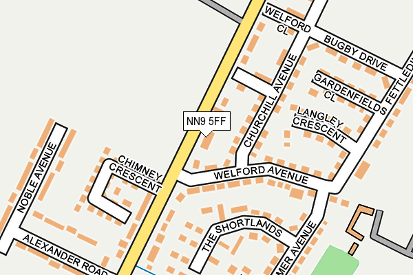 NN9 5FF map - OS OpenMap – Local (Ordnance Survey) NN9 5FF map - OS OpenMap – Local (Ordnance Survey)
