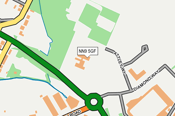NN9 5GF map - OS OpenMap – Local (Ordnance Survey) NN9 5GF map - OS OpenMap – Local (Ordnance Survey)