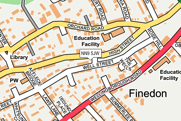 NN9 5JW map - OS OpenMap – Local (Ordnance Survey) NN9 5JW map - OS OpenMap – Local (Ordnance Survey)
