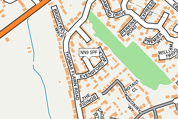 NN9 5PF map - OS OpenMap – Local (Ordnance Survey) NN9 5PF map - OS OpenMap – Local (Ordnance Survey)