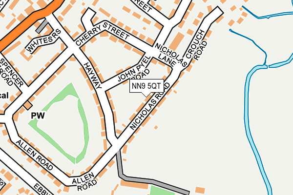 NN9 5QT map - OS OpenMap – Local (Ordnance Survey) NN9 5QT map - OS OpenMap – Local (Ordnance Survey)