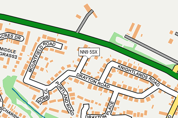 NN9 5SX map - OS OpenMap – Local (Ordnance Survey) NN9 5SX map - OS OpenMap – Local (Ordnance Survey)