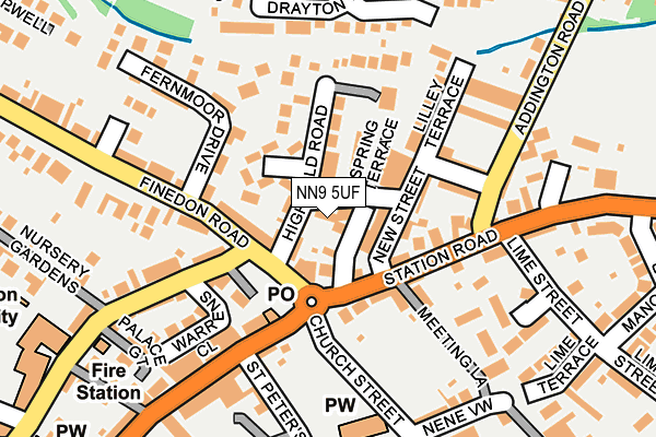 NN9 5UF map - OS OpenMap – Local (Ordnance Survey) NN9 5UF map - OS OpenMap – Local (Ordnance Survey)