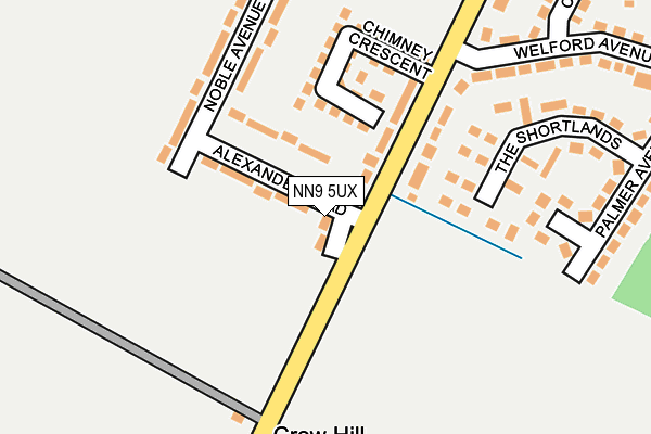 NN9 5UX map - OS OpenMap – Local (Ordnance Survey) NN9 5UX map - OS OpenMap – Local (Ordnance Survey)