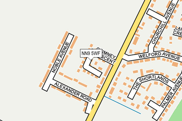NN9 5WF map - OS OpenMap – Local (Ordnance Survey) NN9 5WF map - OS OpenMap – Local (Ordnance Survey)