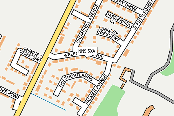 NN9 5XA map - OS OpenMap – Local (Ordnance Survey) NN9 5XA map - OS OpenMap – Local (Ordnance Survey)
