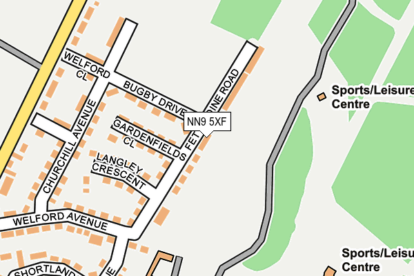NN9 5XF map - OS OpenMap – Local (Ordnance Survey) NN9 5XF map - OS OpenMap – Local (Ordnance Survey)