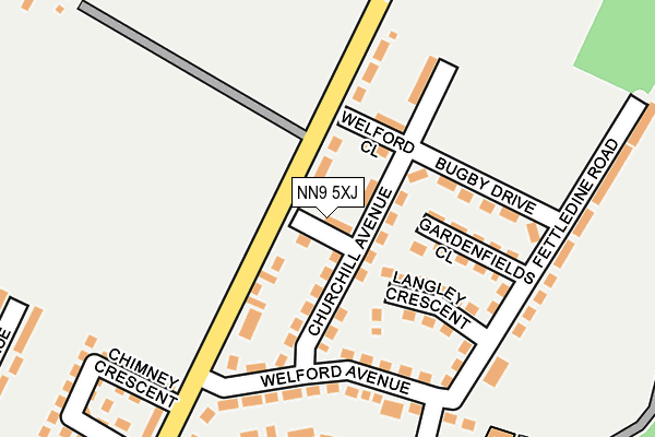 NN9 5XJ map - OS OpenMap – Local (Ordnance Survey) NN9 5XJ map - OS OpenMap – Local (Ordnance Survey)