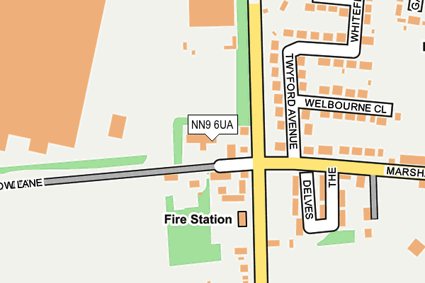 NN9 6UA map - OS OpenMap – Local (Ordnance Survey)