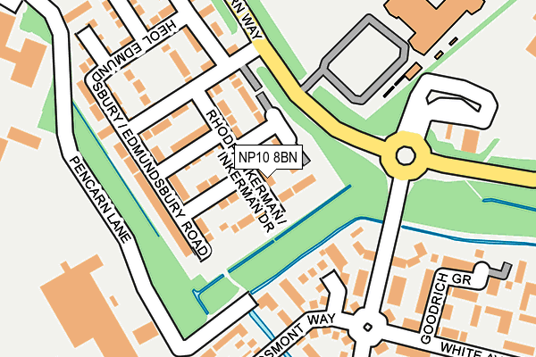 NP10 8BN map - OS OpenMap – Local (Ordnance Survey) NP10 8BN map - OS OpenMap – Local (Ordnance Survey)