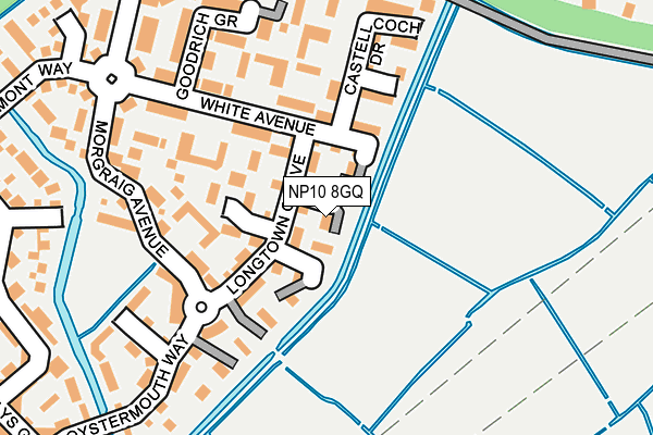 NP10 8GQ map - OS OpenMap – Local (Ordnance Survey) NP10 8GQ map - OS OpenMap – Local (Ordnance Survey)