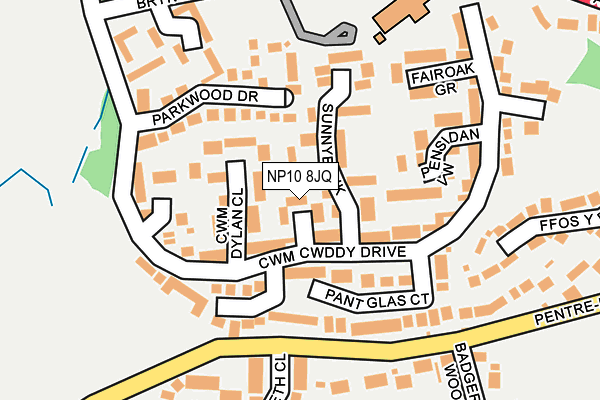 NP10 8JQ map - OS OpenMap – Local (Ordnance Survey) NP10 8JQ map - OS OpenMap – Local (Ordnance Survey)