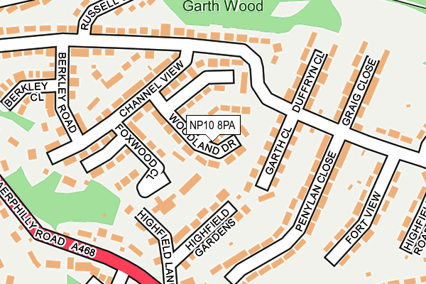 NP10 8PA map - OS OpenMap – Local (Ordnance Survey)
