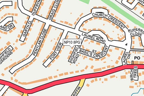 NP10 8PG map - OS OpenMap – Local (Ordnance Survey) NP10 8PG map - OS OpenMap – Local (Ordnance Survey)