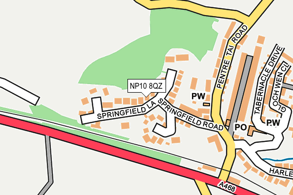 NP10 8QZ map - OS OpenMap – Local (Ordnance Survey)