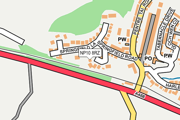 NP10 8RZ map - OS OpenMap – Local (Ordnance Survey) NP10 8RZ map - OS OpenMap – Local (Ordnance Survey)
