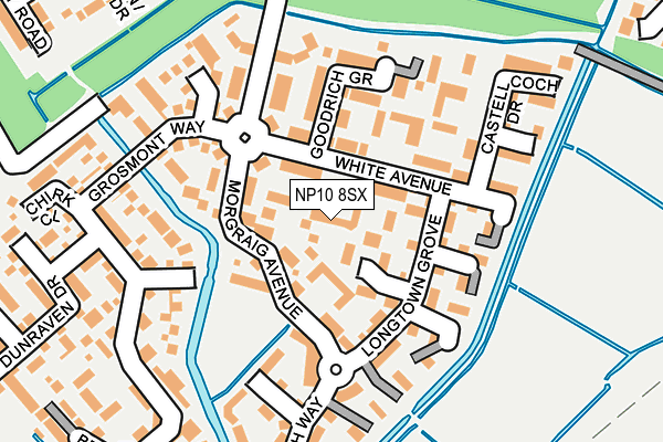 NP10 8SX map - OS OpenMap – Local (Ordnance Survey) NP10 8SX map - OS OpenMap – Local (Ordnance Survey)