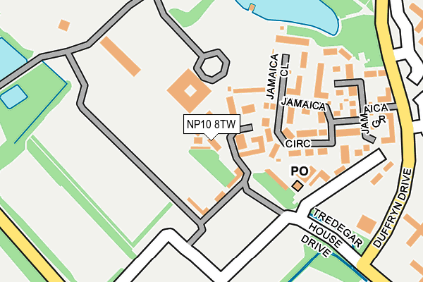 NP10 8TW map - OS OpenMap – Local (Ordnance Survey) NP10 8TW map - OS OpenMap – Local (Ordnance Survey)