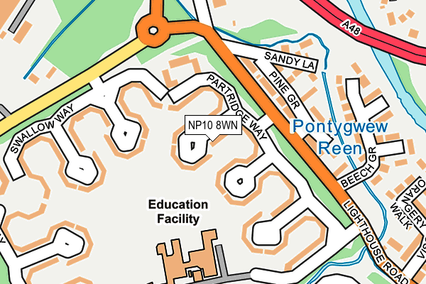 NP10 8WN map - OS OpenMap – Local (Ordnance Survey) NP10 8WN map - OS OpenMap – Local (Ordnance Survey)