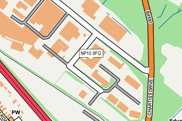 NP10 9FQ map - OS OpenMap – Local (Ordnance Survey) NP10 9FQ map - OS OpenMap – Local (Ordnance Survey)