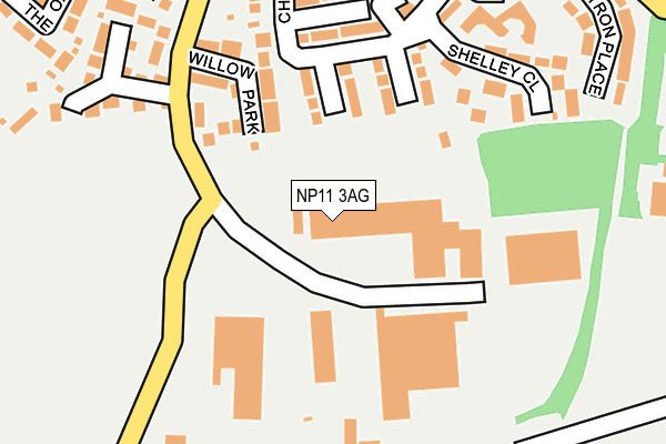NP11 3AG map - OS OpenMap – Local (Ordnance Survey) NP11 3AG map - OS OpenMap – Local (Ordnance Survey)