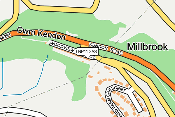 NP11 3AS map - OS OpenMap – Local (Ordnance Survey) NP11 3AS map - OS OpenMap – Local (Ordnance Survey)