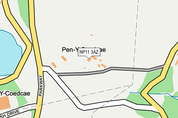 NP11 3AZ map - OS OpenMap – Local (Ordnance Survey) NP11 3AZ map - OS OpenMap – Local (Ordnance Survey)