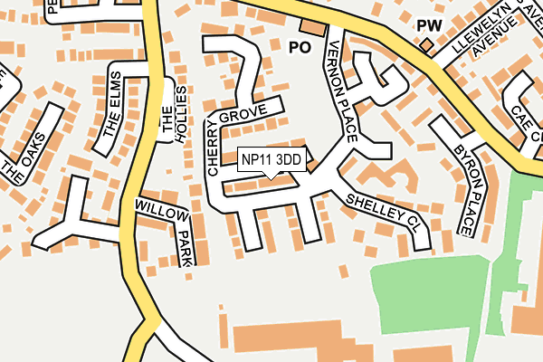 NP11 3DD map - OS OpenMap – Local (Ordnance Survey) NP11 3DD map - OS OpenMap – Local (Ordnance Survey)